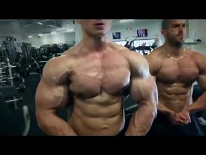 Bodybuilder Tomas Tabaciar Flexes in the Gym