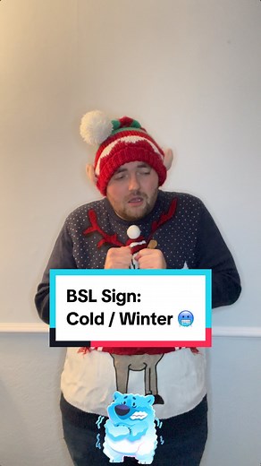 9.4K views · 440 reactions | Today’s new Sign in British Sign Language is? Today’s sign is #Cold #Winter ! Join me everyday for new signs in British Sign Language! #deaf #bsl #signlanguage #snowball #fight #snowman #wintervibes #略 Note: I’m from the South UK so some signs are regional! | The Deaf Chef | Facebook
