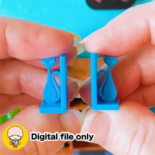 Cat Bookends Mini STL File- 1:12 Digital Download - Etsy