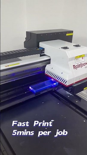 Thick Acrylic Plate Printing with Rainbow UV Flatbed Printer