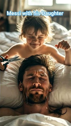 messi with his Son #football #messi