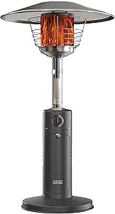 Amazon.com : EAST OAK Patio Heater, 11000 BTU Tabletop Outdoor Heater, Mini Portable Propane Heater with 304 Stainless Steel Burner, Triple Protection System, Gas Outside Heater for Patio, Garden, Porch, Black : Patio, Lawn & Garden