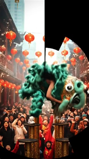 *this was extremely difficult, but I did it 🥴🙌 after a whole hour...skipped lunch instead *I am fully aware of that dysfunction AI face it made when I roared 😂 but I still like it 🤪🤷‍♀️ owells With every drumbeat, cymbal clash, and powerful leap, they chase away bad luck and invite prosperity, strength, and protection for the year ahead. 🥁✨ During Chinese New Year, the lion brings courage and good fortune, while the dragon symbolizes wisdom, power, and abundance. Together, they remind us t