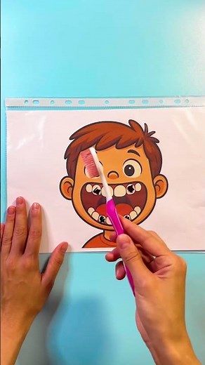 🦷🪥 Brush Your Teeth with a Fun Tooth Game! #shorts #hygiene