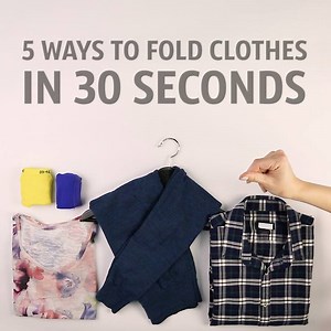 5 simple ways to fold clothes in 30 seconds.󾓓󾮞🏼 | 5-Minute Crafts