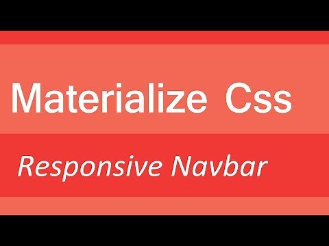 Materialize CSS - Responsive Navbar