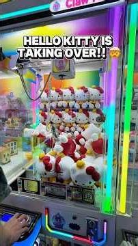 So many Hello Kitty claw wins! 🤯😎 #clawmachine #arcade #cranegame #clawmachinearcade #arcadegames