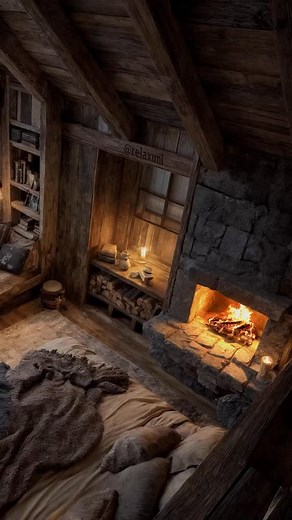 Time to sleep: cozy mountain cabin, snowstorm, fireplace Follow and enjoy! #relax #relaxation #cozyvideo #relaxvideo #cozy #relaxing #healing #sleepaid #fireplace #cabin #snowstorm #blizzard #snow #winter #ambience #peaceful #calm #cozycabin #cozyroom #cozyathome #cozyvibes #asmr #asmrsounds #naturesounds #mountains #cabinlife #sleep | Relaxuni