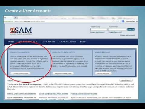 System for Award Management (SAM) Tips for Registering