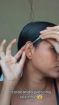 Colocando piercing sozinha #piercing #2024 #viralshorts