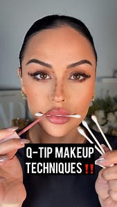 Never looking at Q-tips the same again 👀✨ Transition Palette Silktone Cream Bronzer Shade:Medium Tan Cream Matte Liquid Lip shade: Crush @dominiquecosmetics Which hack are you testing first? 💄 #MakeupHack #MakeupTips #Contour #qtiphack #qtip | Christen Dominique
