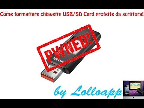 Come formattare una chiavetta USB/SD Card protetta da scrittura