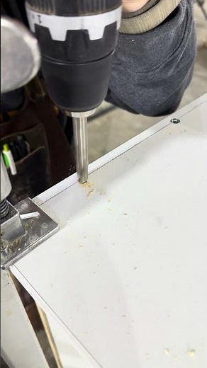 Trying out confirmat screws and countersink from Quickscrews. #countersink #cabinetconstruction