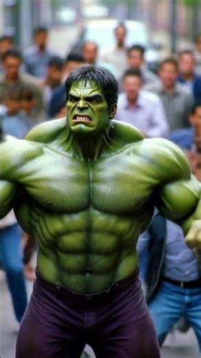 Hulk posing in crowd