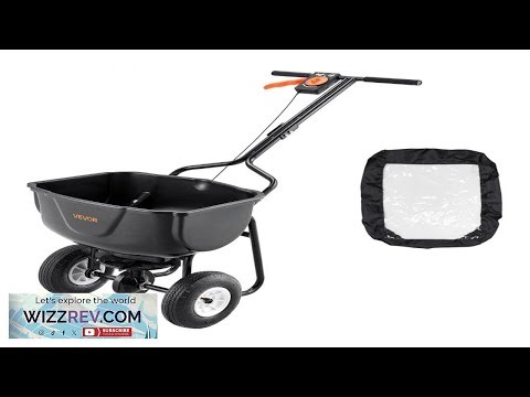 VEVOR Broadcast Spreader 60LBS Capacity Walk Behind Push Spreader 0 9.8 ft Spreading