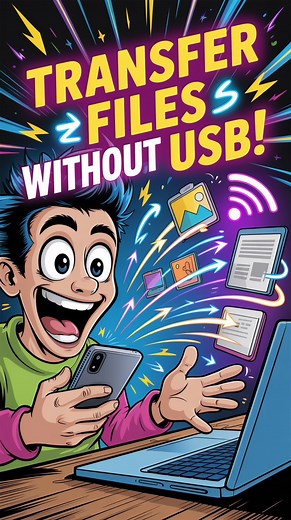 Prafull Kailkhura | Transfer your phone files to your laptop WITHOUT any USB cable — and without using your mobile data! Just connect both devices to the same... | Instagram