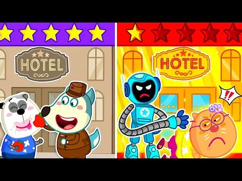 Robot Hotel and Wolfoo Hotel🏨Which Hotel Will People Rate Better? | Wolfoo and Friends