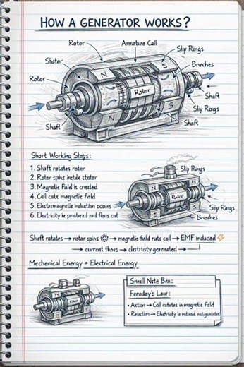 HOW A GENERATOR WORKS (Animated video)? #shorts #generator