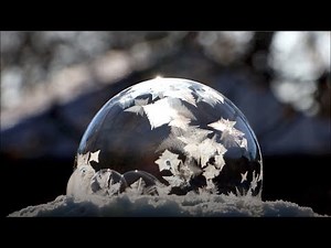 Magical footage of bubble freezing at -35C