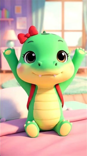 BabyCocoCroc Wakes Up & Eats Breakfast 🐊🥞 – Cute Animation!