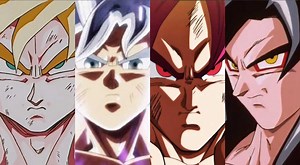 Gokú y todas sus transformaciones en la historia de Dragon Ball Z,  Super y GT