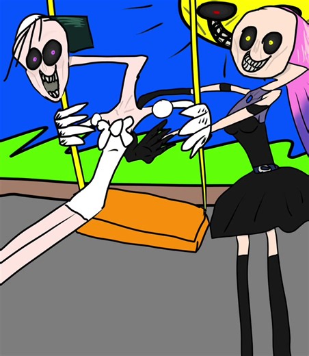 I have drawn the alien stage characters at the playground #alienstage #alnst #fyp #fanmade #playground