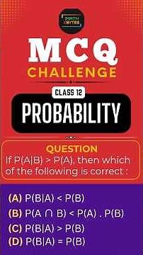 Probability | MCQ Challenge 1 | Top Exam Problems | Class 12 Maths
