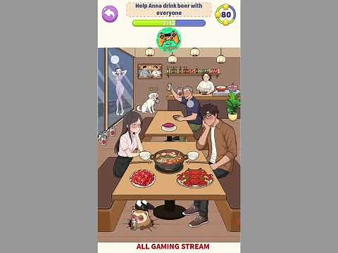 Tricky Story level 44 | help anna drink beer with everyone Gameplay