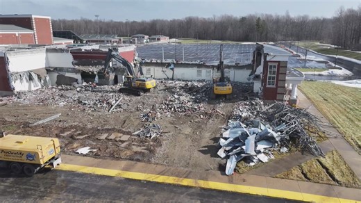 Demolition begins on Ashtabula Lakeside High School after roof collapse