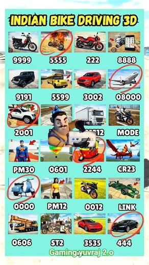 Real 💥 cheat code in indian bike driving 3d all cheat code gta5 #indianbikedriving3d #viral #shorts