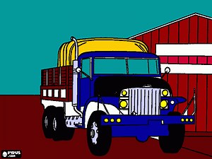 big truck coloring page, printable big truck