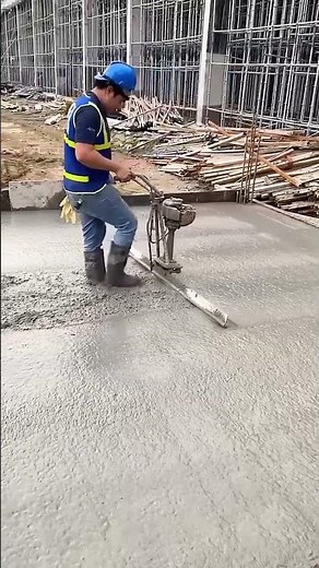 Concrete vibration process for floor slabs