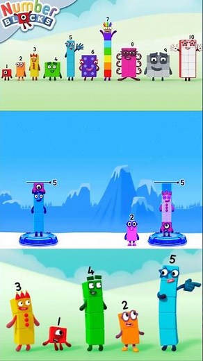 Numberblock 5 Magic Run - Using Numberblocks 3 + 2 = 5 - Cbeebies Games