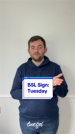 Today’s new Sign in British Sign Language is? Today’s sign is #Tuesday ! Join me everyday for new signs in British Sign Language! #deaf #bsl #sse #signlanguage #tuesdayvibes #tuesdaymotivation #😐 Note: I’m from the South UK so some signs are regional! | The Deaf Chef
