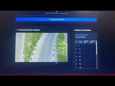 Pothole Detection using drone footage.