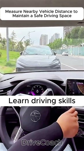 🚦 Measure Nearby Vehicle Distance to Maintain a Safe Driving Space #driving #writtentest #dmv #tips