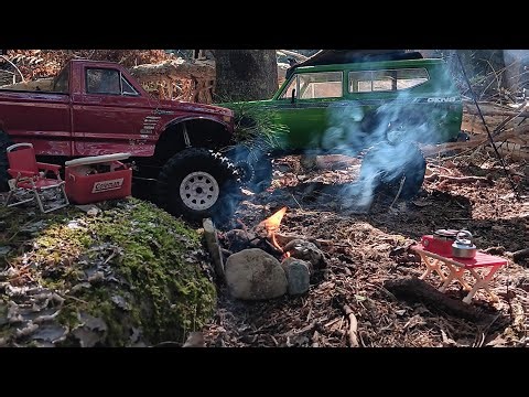 Rc adventure CAMP!! and trail ride 🏕 #rc #redcat #rcoffoad #4x4truck #truckcamping #rctruck #rchobby