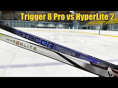 CCM Trigger 8 Pro vs Bauer HyperLite 2 hockey stick review - Which low kick stick is better ?