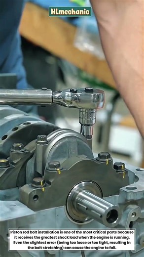 piston rod bolt tightening timing #mechanic #installation #repair #engine