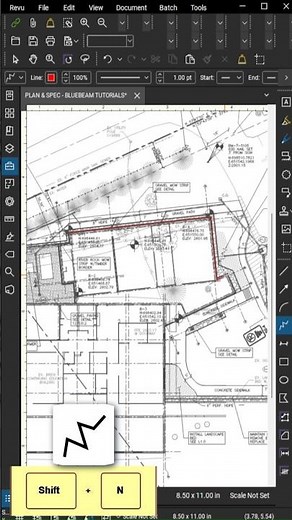 BlueBeam - Polyline Tool #bluebeam #construction #constructionsoftware #planandspec