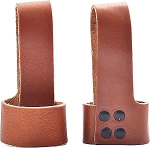 2-Pack Handmade Genuine Leather Premium Axe Holster with Belt Loop - Multi Tool Hammer Hatchet Carrier Holster, Brown