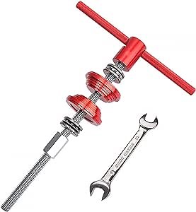 Bike Headset Cup and Bottom Bracket Press Installation Tool,Upgraded Bike Headset Press-in Tool Set with Wrench,Bicycle Repair Accessories Bearing Installer(Red)