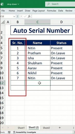 Smart Way to Auto-Generate Serial Numbers in Excel | Error-Free | Serial Number Magic