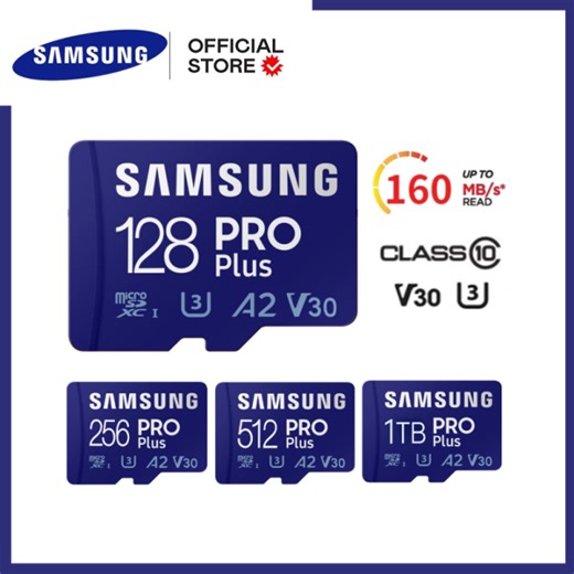 Samsung Pro Plus MicroSD Card /128GB / 256GB / 512GB / 1TB / 2TB With Adapter Memory Card C10 U3 V30 Micro SD A2 SDXC | Lazada PH