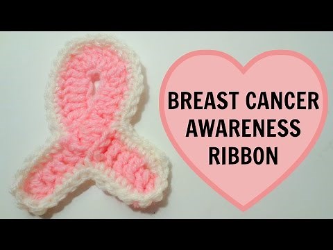 Crochet Breast Cancer Awareness Ribbon