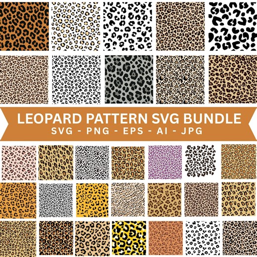 Leopard Print Svg, Leopard Print Png, Animal Print SVG Bundle, Animal Print Clipart, Tiger Print Svg, Cow Print Svg, Instant Download - Etsy Canada