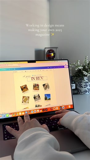 Working in design means making your own 2025 magazine ✨ #magazine #canva #design #2025recap #f1