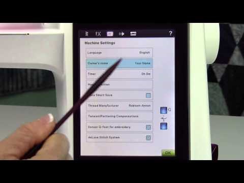 Husqvarna Viking Designer Ruby 14 Set Menu