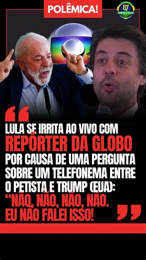 🚨LULA SE IRRITA COM REPÓRTER DA GLOBO AO VIVO! 💥 JORNALISTA PERGUNTOU SOBRE UM TELEFONEMA...