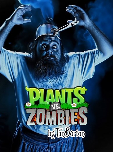 Plants vs Zombies in 1980's Dark Fantasy by Tim Burton #darkfantasy #liveaction #darkfantasyaesthetic #darkfantasyai #plantsvszombies #timburton